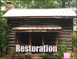 Historic Log Cabin Restoration  Gulf, North Carolina